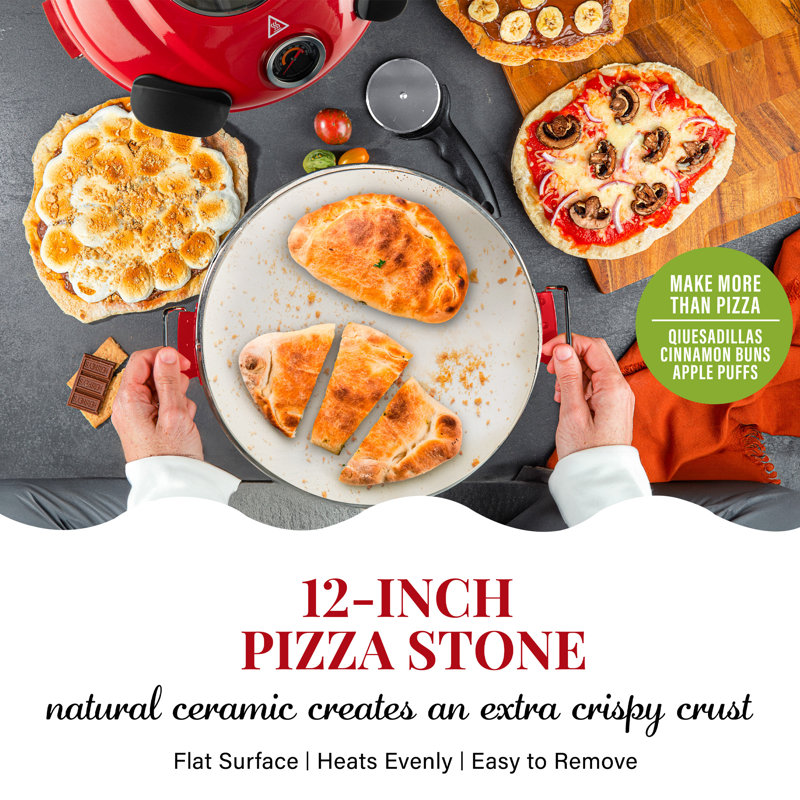 Four à pizza électrique intérieur / extérieur Granitestone Piezano, Rouge