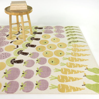 Tapis orange et lilas Pepper