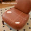 Fauteuil de chambre en similicuir brun Wood-1851782060