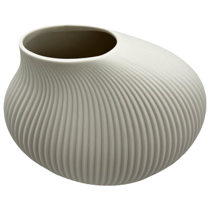 Lucasville Handmade Ceramic / Porcelain Table Vase, White 