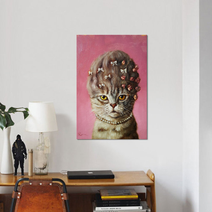 « marie catoinette », reproduction sur toile, H 18 po x l 12 po x P 1,5 po, Toile tendue, Pas de tapis