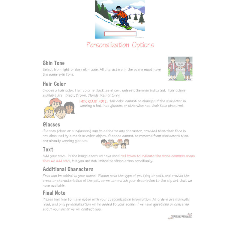 Personalized Snowboarding - Male Memo Holder with 100 Sheets of Memo Paper, Yes