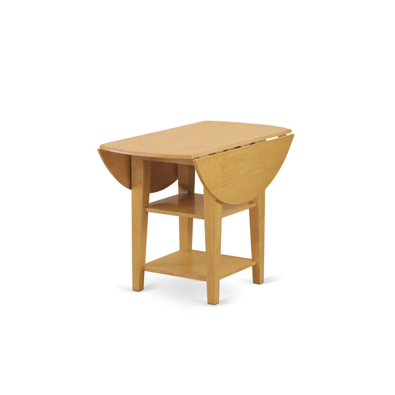 Ensemble de salle à manger 3 pièces comprenant une table ronde avec abattant et étagères et 2 chaises rembourrées en lin beige clair, 107 x 107 cm, blanc lin