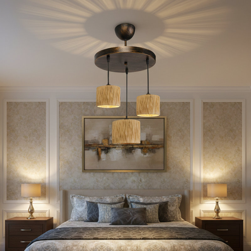 Luminaire suspendu grappe 3 lumières Ellery