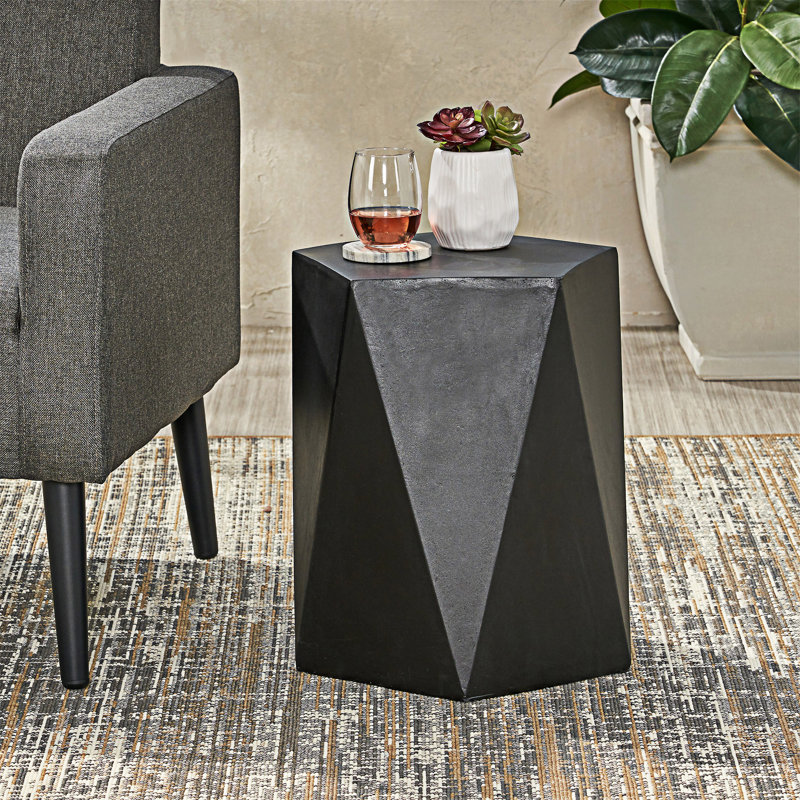 Table d'appoint d'extérieur, Noir