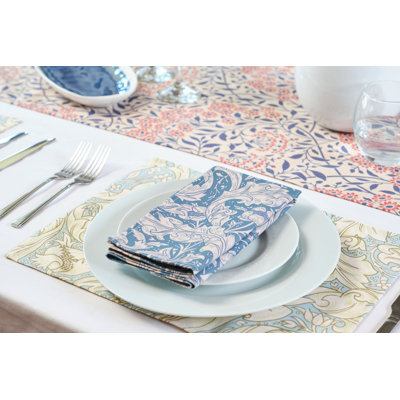 Cotton Floral Square Napkin