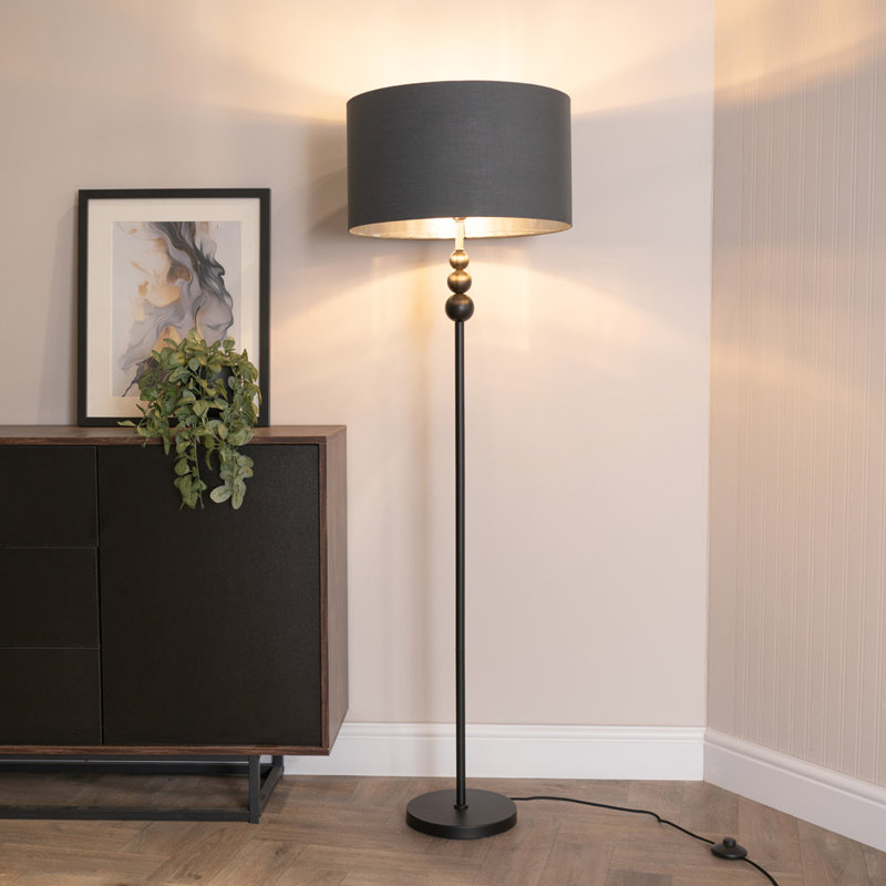 Dawsin 145cm Traditional Floor Lamp, Yes, Matte, Grey