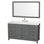 Sheffield 60" Freestanding Single Bathroom Vanity with Quartz Top with 58" Mirror