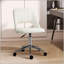 Chaise de bureau moderne à dossier moyen avec tissu en velours, chaise de bureau pivotante sans dossier pour ordinateur avec dossier creux-1241248271