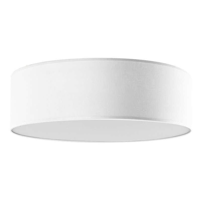 Aida Fabric Flush Mount, White, 15cm H x 50cm W x 50cm D