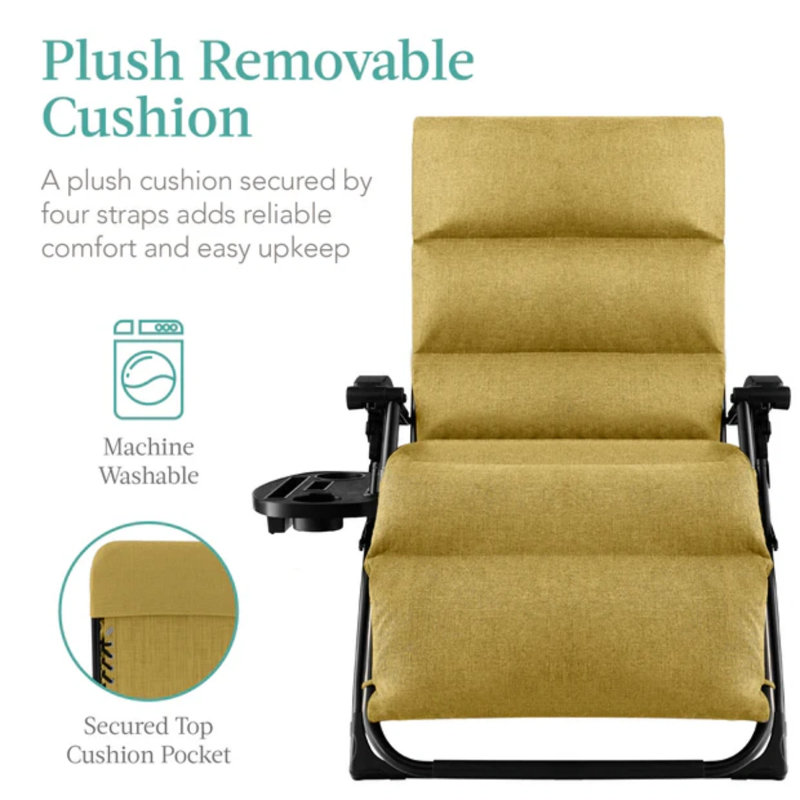 Oversized Zero Gravity Chair, Sunflower Yellow