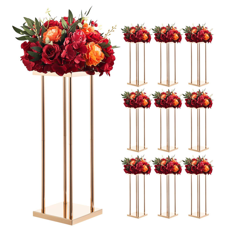 Steel Wedding Flower Stand, 60" H x 20" W x 20" D