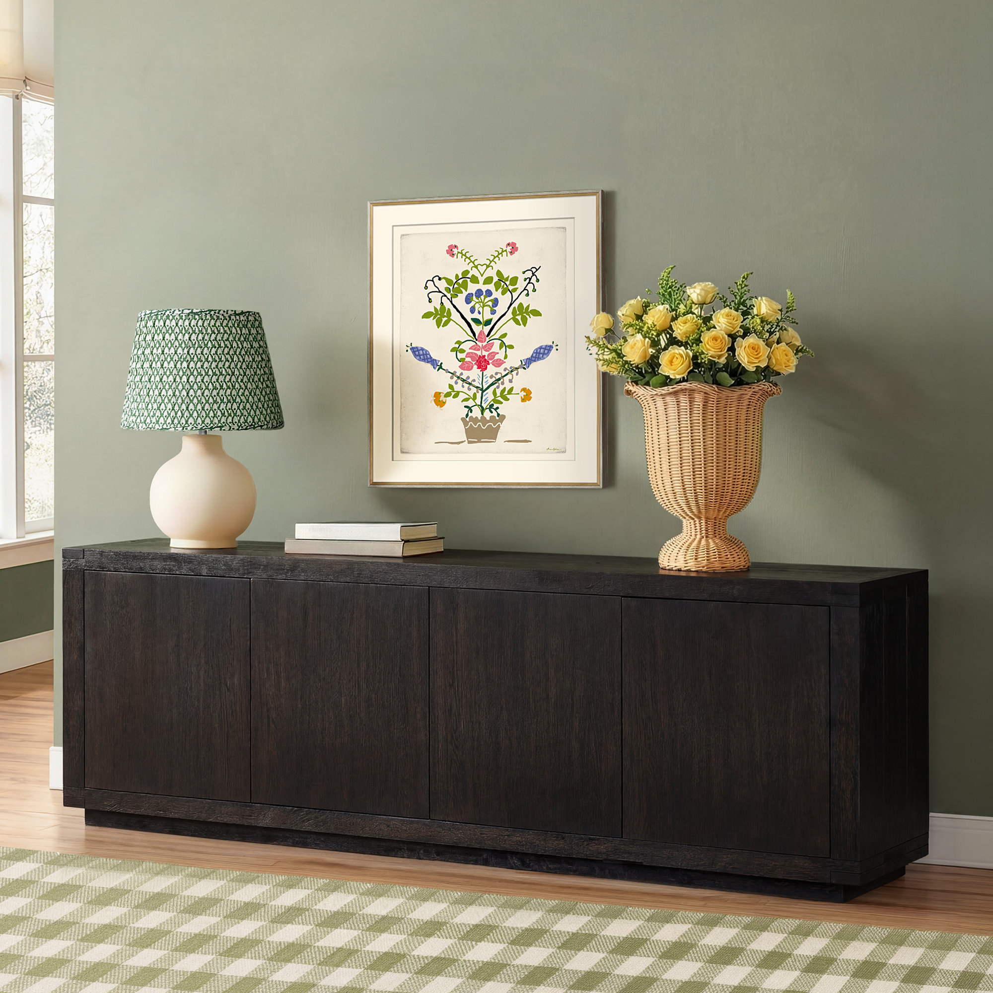 Nemo 94'' Sideboard, Worn Black Oak