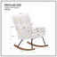 Chaise berçante rembourrée avec dossier haut Comfy