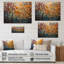«Leaves Autumnal Symphony Patchwork I Print» sur bois naturel-1296846100