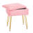 Tabouret de coiffeuse en fausse fourrure avec rangement et repose-pieds en métal doré Repose-pieds Repose-pieds Multifonctionnel-2139963257