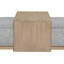 Et plateau gris - tissu recouvert de placage de chêne et plateau gris, tissu contemporain
