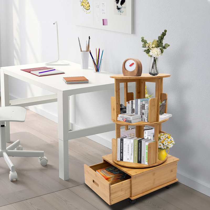 Table d'appoint avec roulettes Mitthun, Naturel