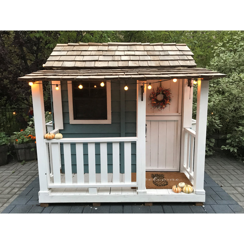 6 ft. W x 6 ft. D Little Cedar Wood Playhouse with Sandbox, Without Sandbox