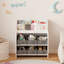 Bibliothèque avec 6 bacs de rangement en tissu, bibliothèque multifonctionnelle et rangement pour jouets