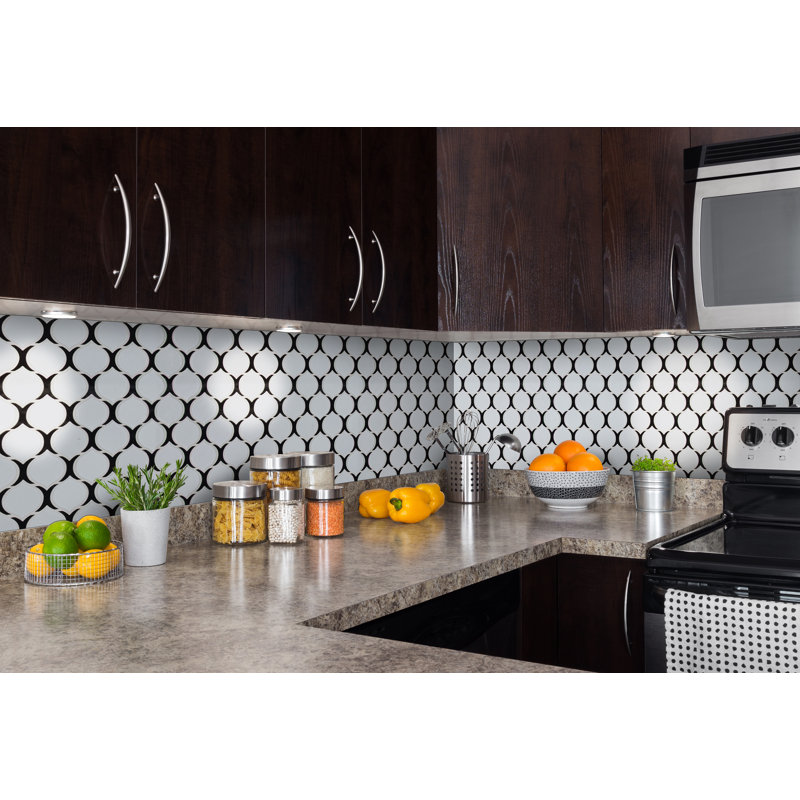 Carrelage mural et mosaïque en porcelaine brillante 12 po x 13 po Gala Ebano