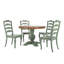 Ensemble de salle à manger 5 pièces à dessus arrondi en bois massif 45 po avec chaises françaises Fortville-1455191445-1455191444