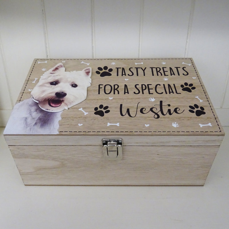 Westie Dog Treat Box Deleon Decorative Box