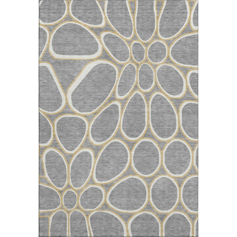 Premium Machine Washable Cossette AMF1041 Circles Rug