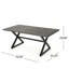 Outdoor Aluminum Dining Table with Steel Frame