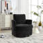 Fauteuil pivotant en chenille avec métal à 360 degrés, confortable et respirant pour une utilisation à long terme, idéal pour le bureau ou la maison, instructions d'assemblage simples et claires, plateau tournant, couleur noire
