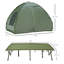 Lit de camp pliable pour 2 personnes avec tente, couvre-lit et matelas gonflable épais Outsunny