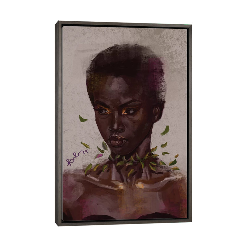 « Fall » par Adekunle Adeleke-reproduction d’art, Pas de tapis, H 26 po x l 18 po x 1,5 po