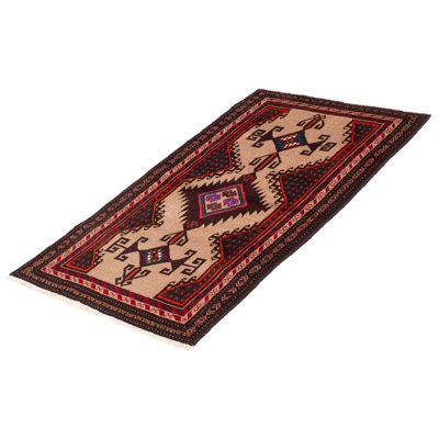 One-of-a-Kind 3'5" X 5'11" New Age Wool Area Rug in