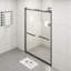 Portes de douche coulissantes en verre semi-sans cadre double, 60 po de largeur x 76 po de hauteur avec verre trempé transparent de 3/8 po (10 mm)