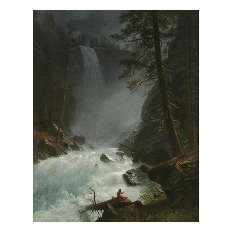 «A Stream in the Rocky Mountains» par Albert Bierstadt - Impression giclée, H 28 po x l 22 po