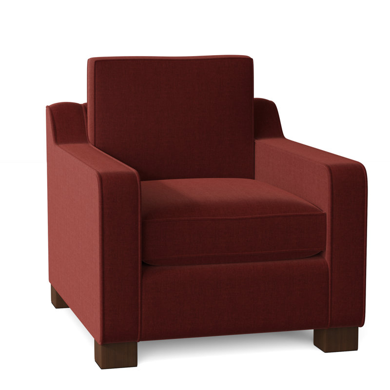 Fauteuil de 33 po de large Aceyon, Brique Entice, Noyer