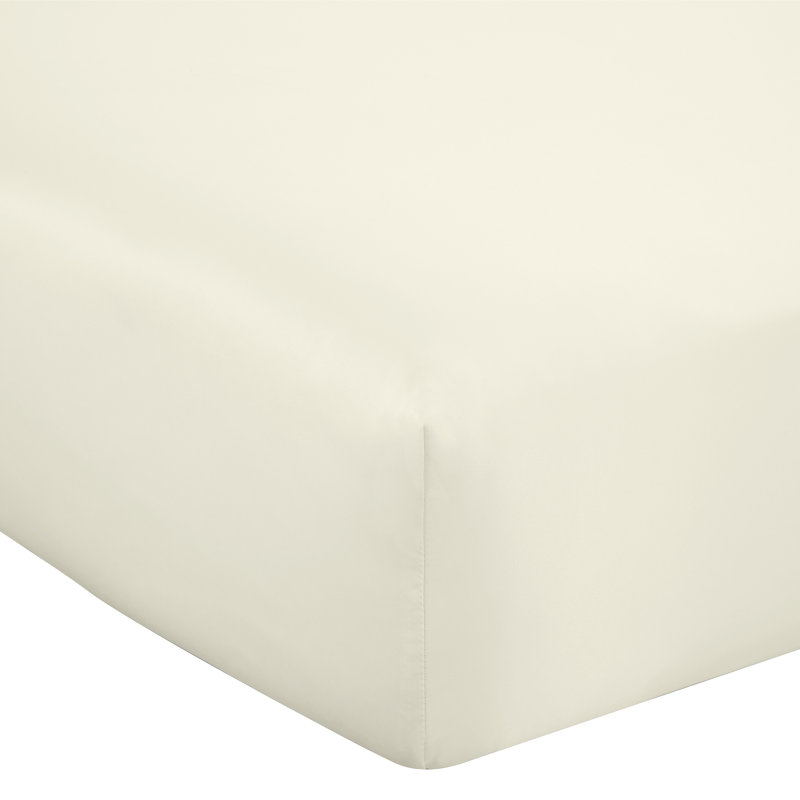 Silky Soft Satin Fitted Sheet, Gold, Kingsize (5')