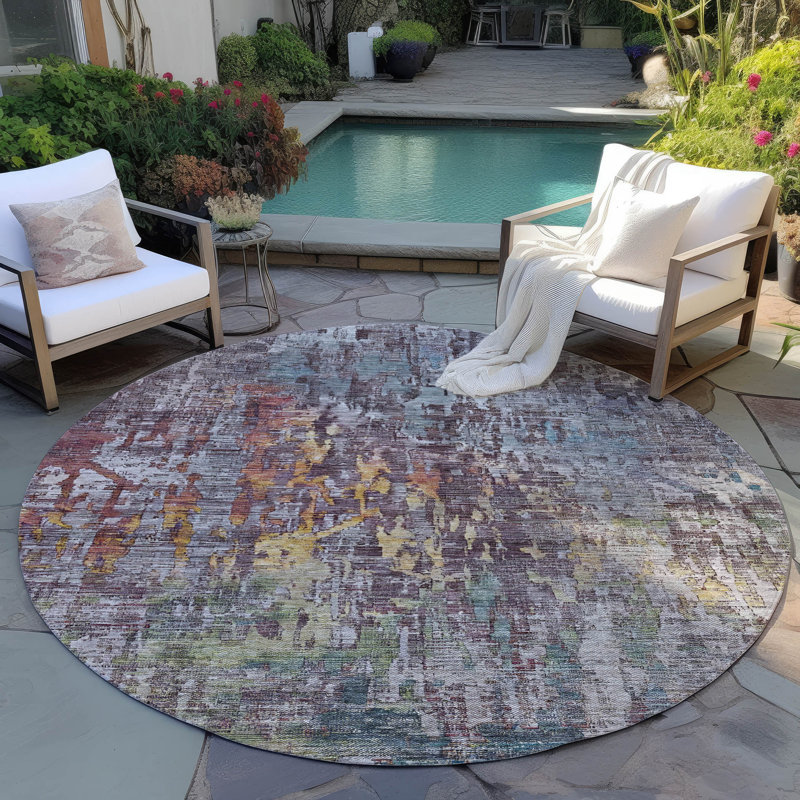 Tapis intérieur / extérieur gris Lunisse, 3 pi x 5 pi