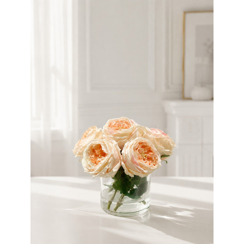 Rose Faux Floral in Vase, Purple
