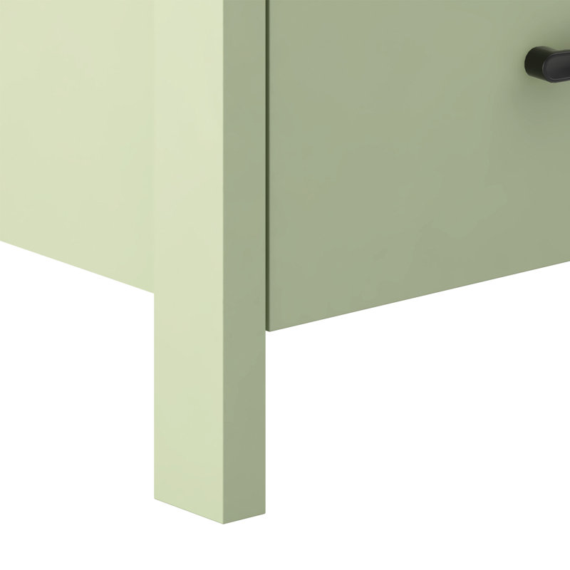 Chabot Modern 2-Drawer Nightstand Set Of 2, Sage Green