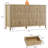54" Fluted Dresser 6-Drawer - Modern Wood Chest of Drawers Storage Cabinet for Bedroom Living Room-494327232
