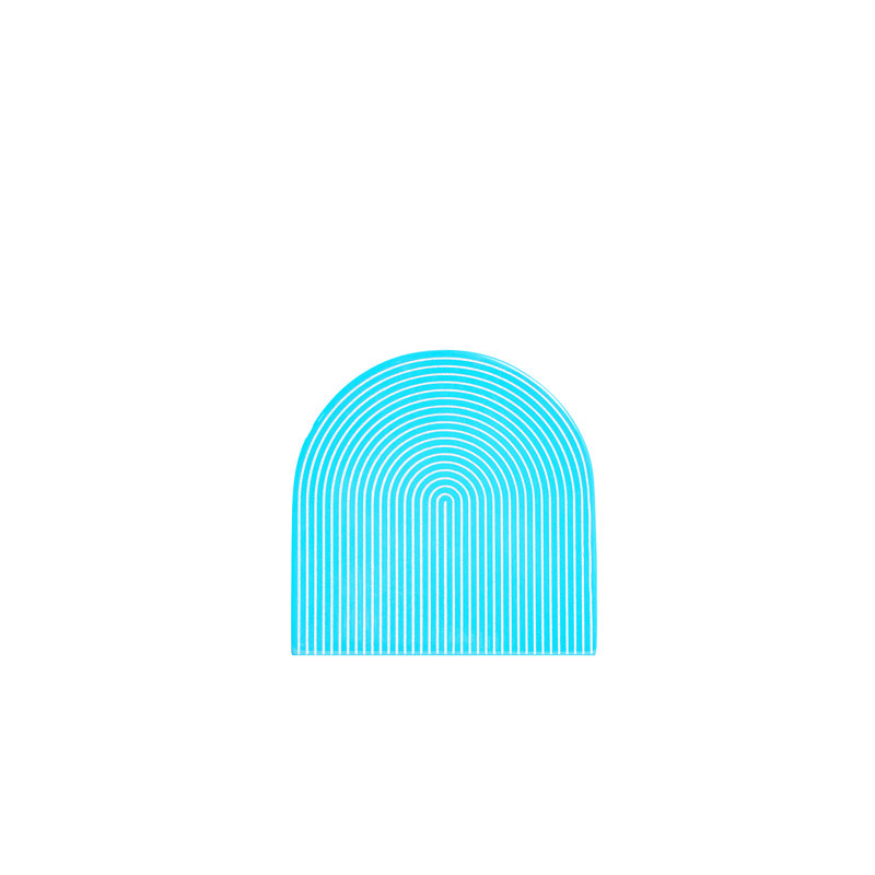 Lacquer Stripe Coasters, Turquoise/Silver