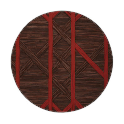Tapis noir intérieur et extérieur Trellis