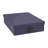 Oskar Canvas Fiberboard Document Letter Box - File Organizer Box For Important Paperwork - Document Storage With A Lid & Leather Handle - 3.3 In X 10.2 In X 13.8 In - Gray