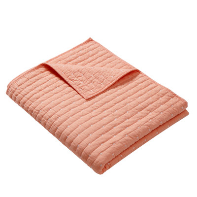 Greenland Home Fashions Monterrey Throw, Reversible Cotton Quilt Accessory, 50"x60"