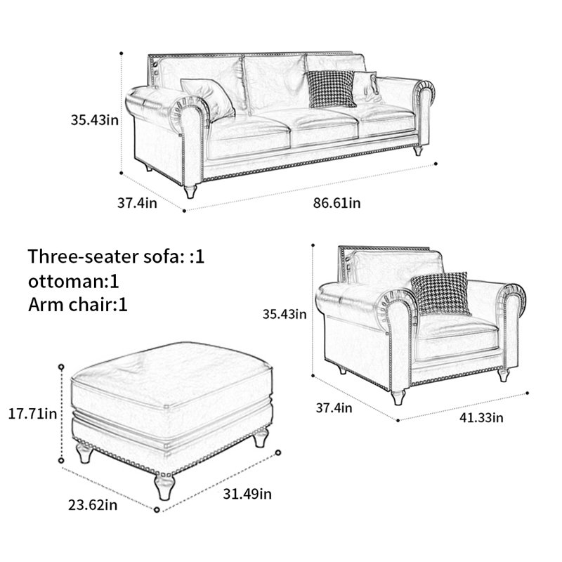 American retro - style sofa