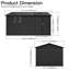 Remises de jardin en métal durable, design industriel noir pour le rangement extérieur
