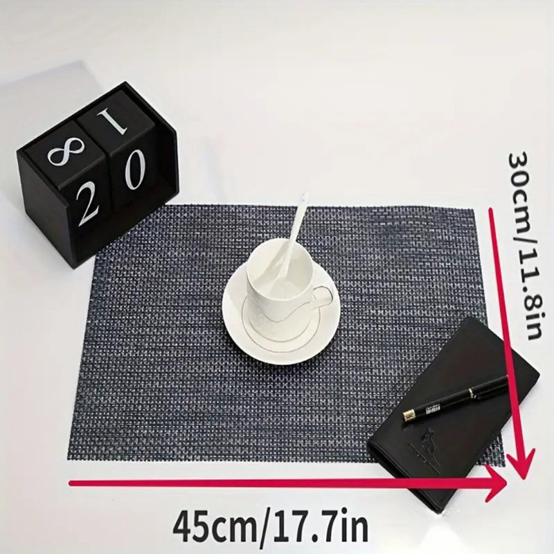 Ensemble de napperons de table de salle à manger 4 pièces imperméables et isolants, Beige