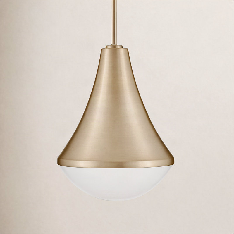 Candace 1 - Light Dome Pendant, Lacquered Brass