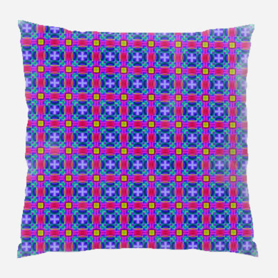 Geometric Microsuede Reversible Throw Pillow